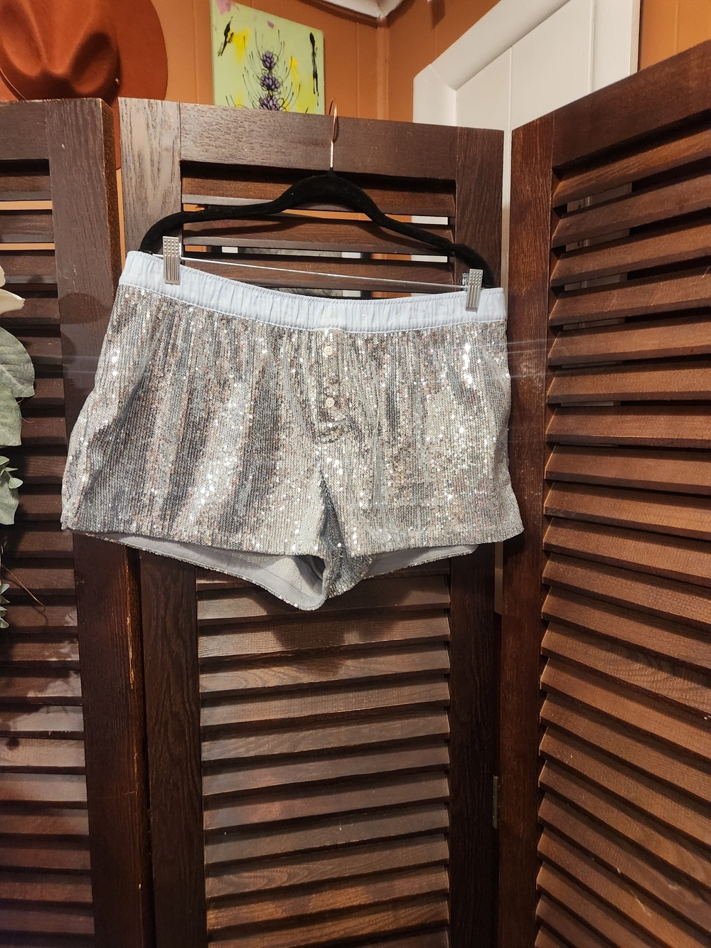 wild fable Silver Sequin Boxer Shorts